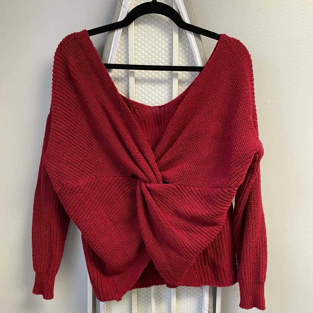 Red Wrap Blouse